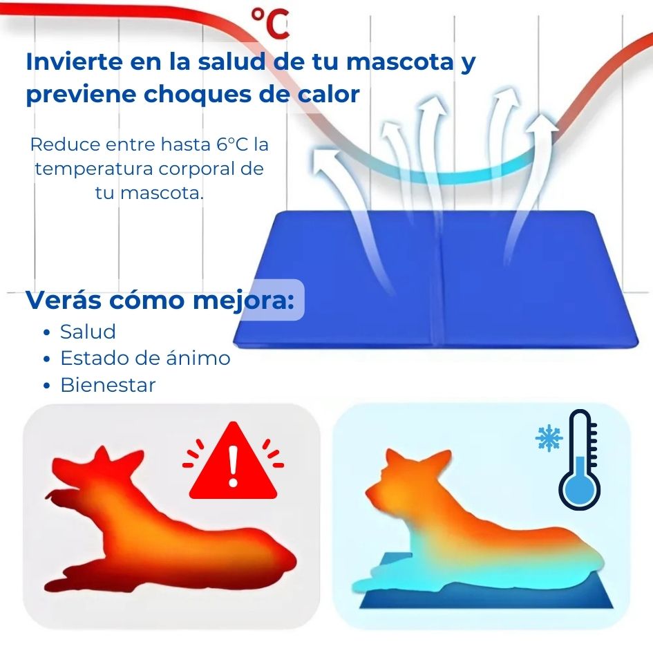 PET COOL MAT Manta Refrigerante para Mascotas 50 x 40 cm