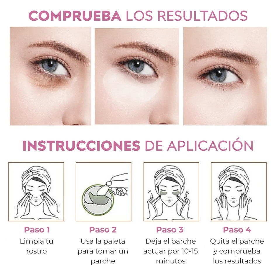 60 Parches Antiojeras con Colágeno de Caracol