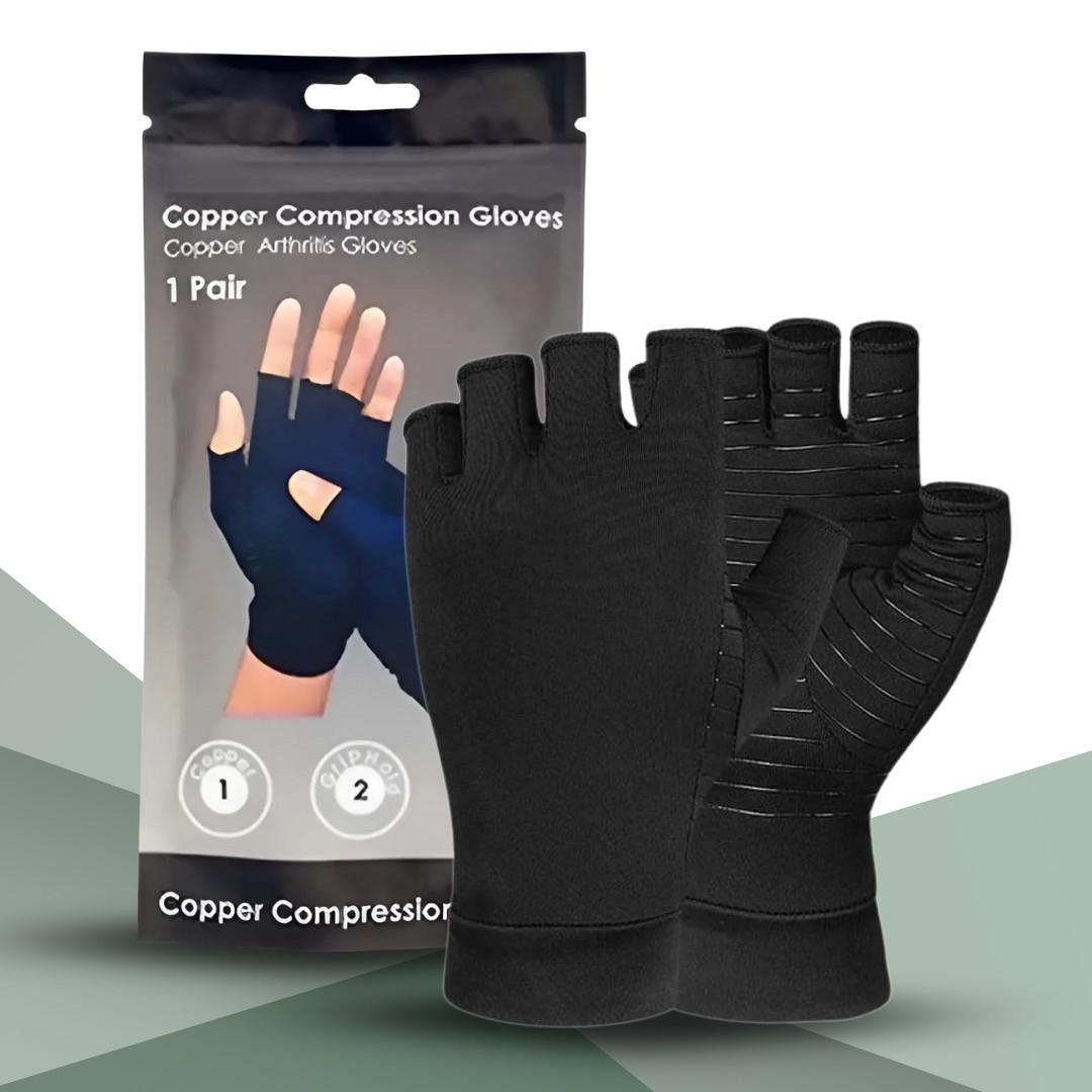 Guantes de Compresión de Cobre - Reduce el dolor causado por la artritis y tendinitis.