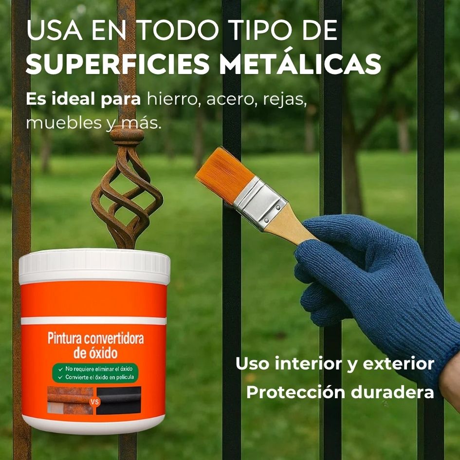 Pintura Reparadora de Óxido | Restaura y Protege superficies metálicas