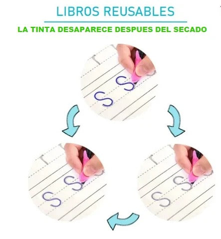 Set 4 Cuadernos Caligrafía Montessori + Regalos