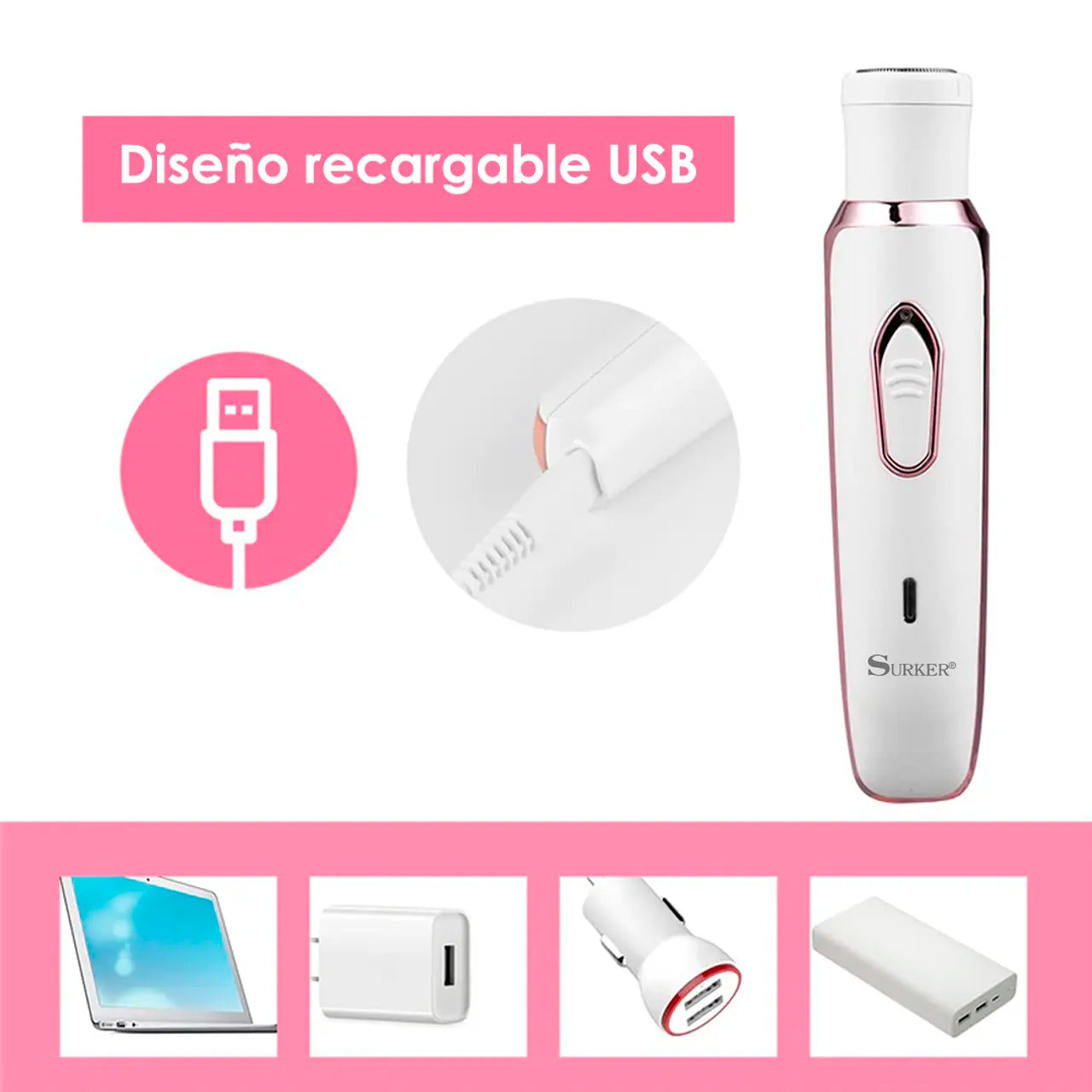 GlamSkin™ Depiladora 4 En 1 Premium