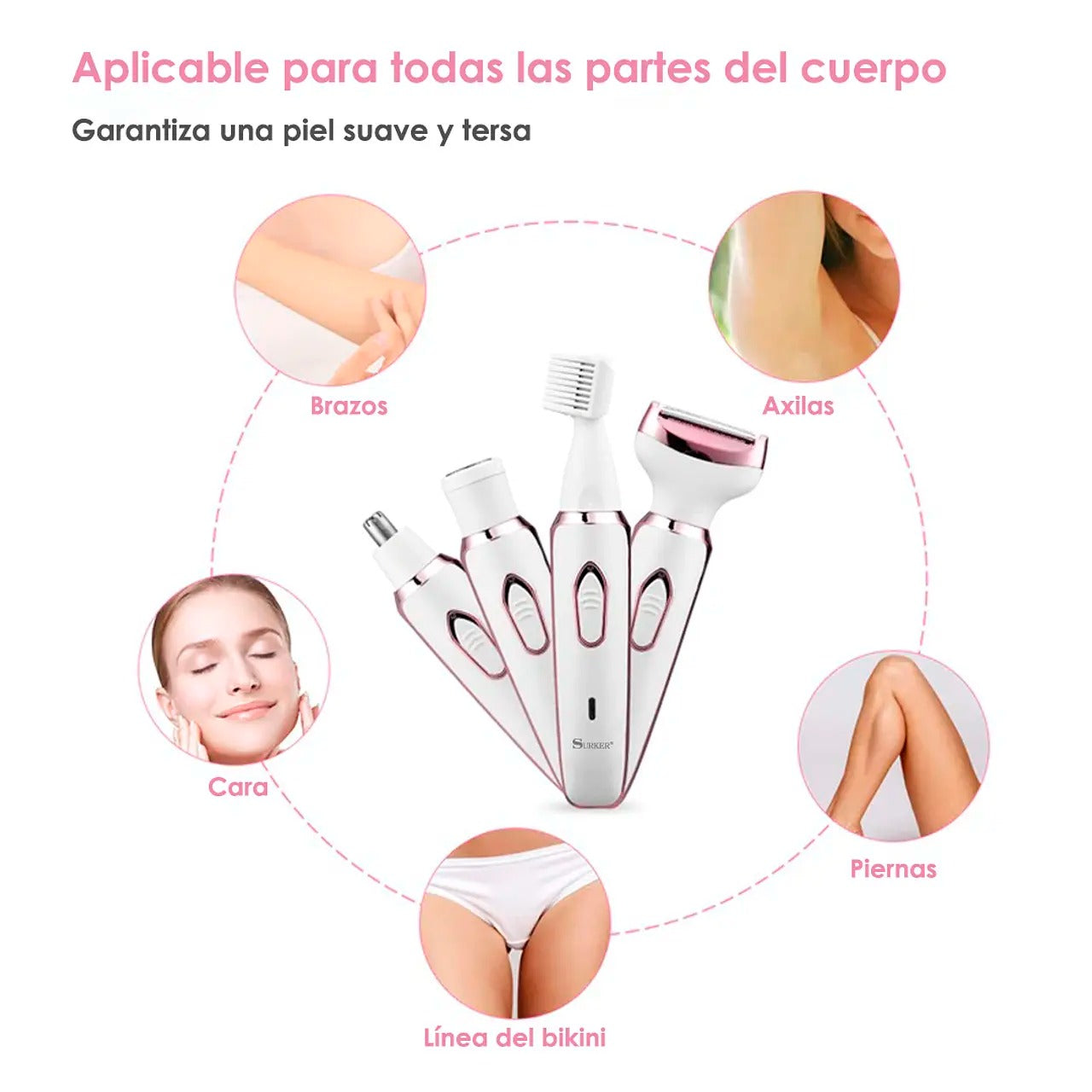 GlamSkin™ Depiladora 4 En 1 Premium