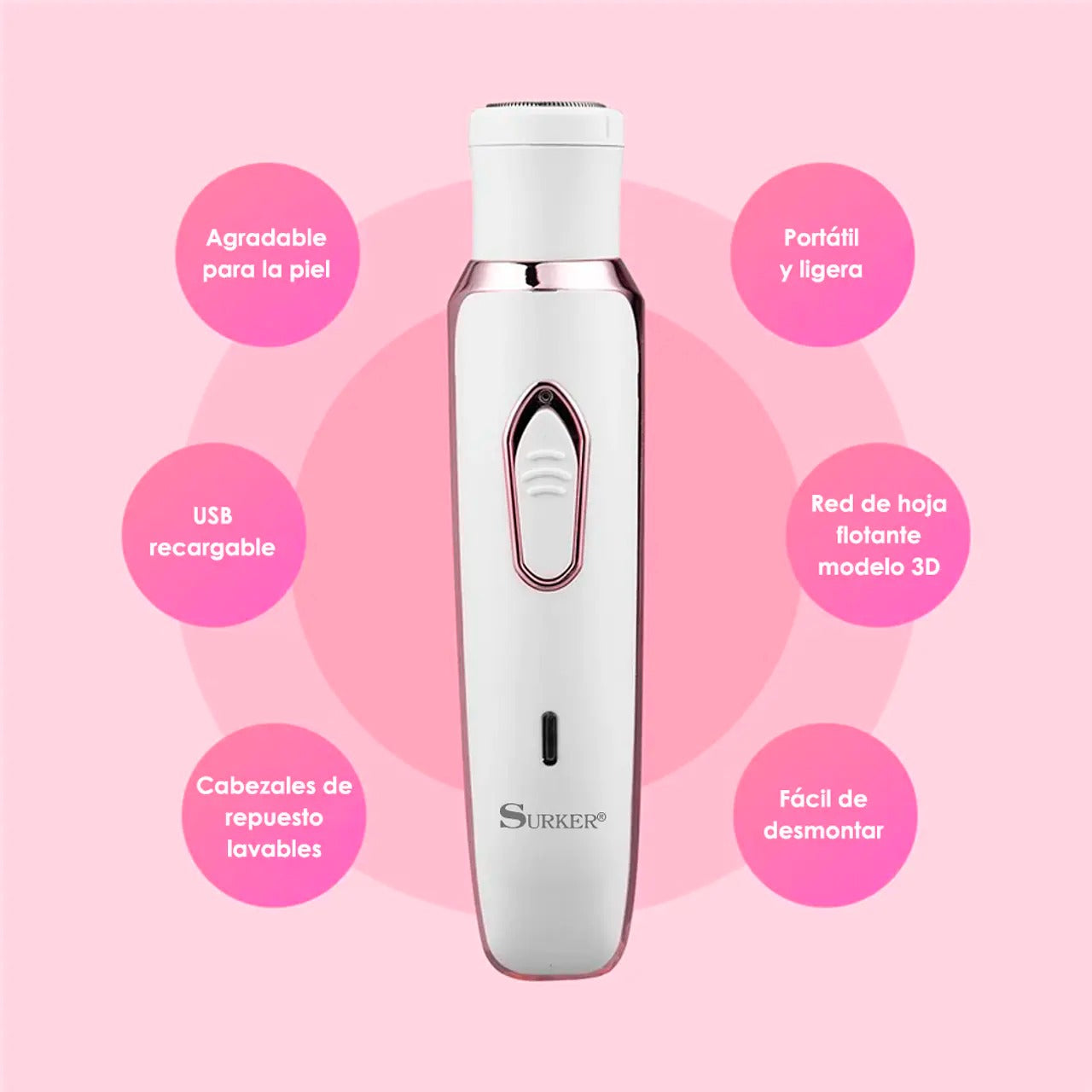 GlamSkin™ Depiladora 4 En 1 Premium