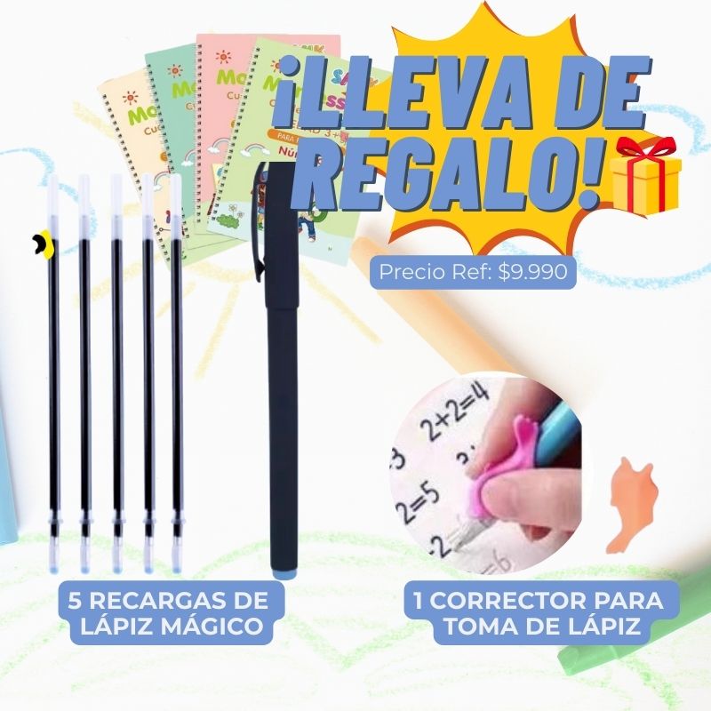 Set 4 Cuadernos Caligrafía Montessori + Regalos