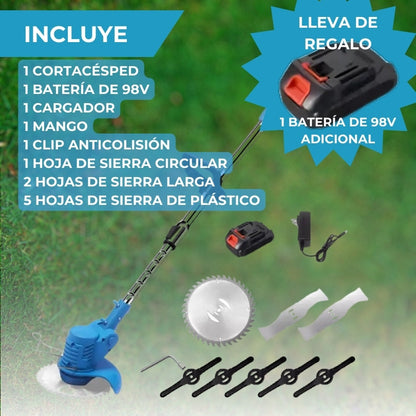 Cortadora de Cesped Inalámbrica + 1 batería de REGALO