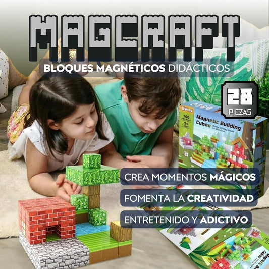 MAGCRAFT Bloques Magnéticos Didácticos 28 piezas