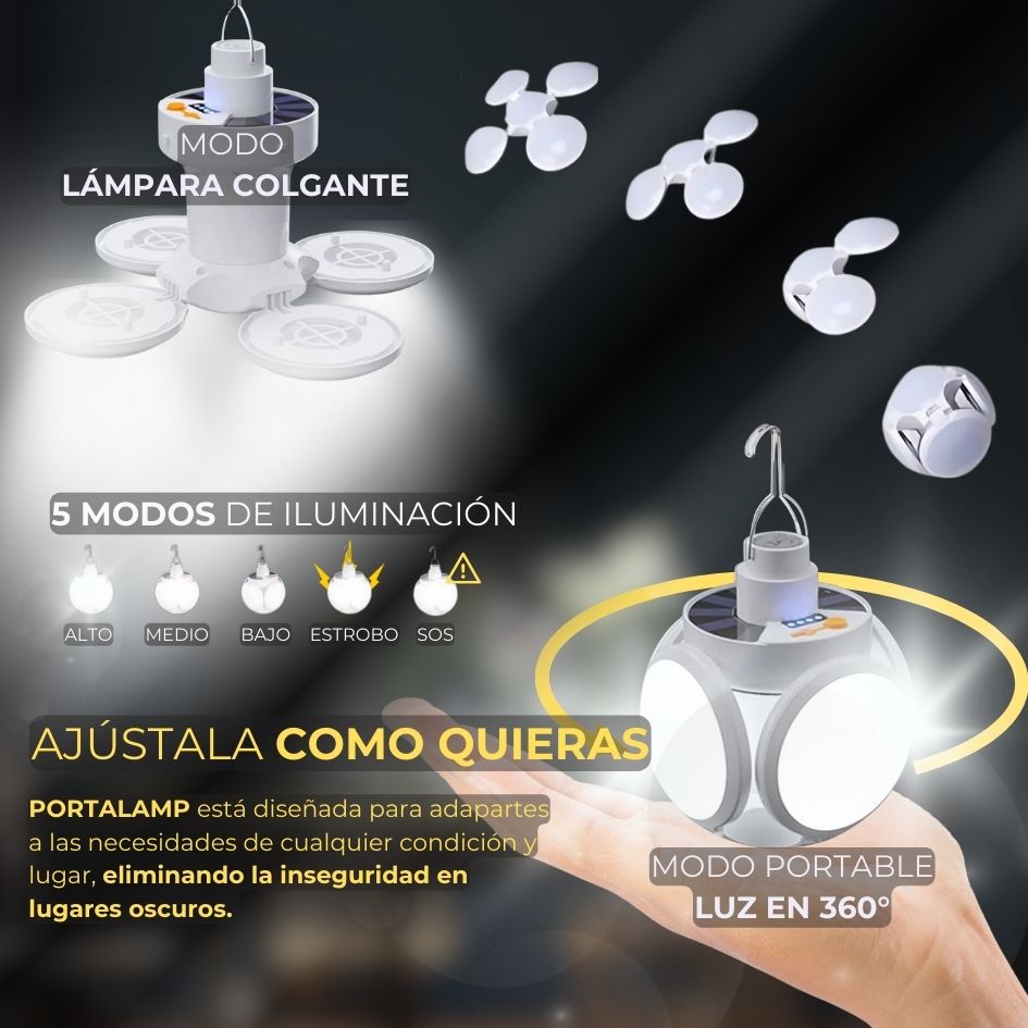 Lámpara Solar Ultra Portátil Plegable