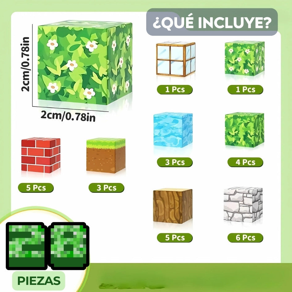 MAGCRAFT Bloques Magnéticos Didácticos 28 piezas