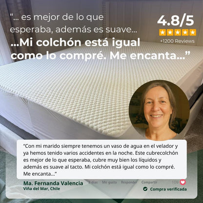 Cubrecolchón Protector Premium - 100% Impermeable