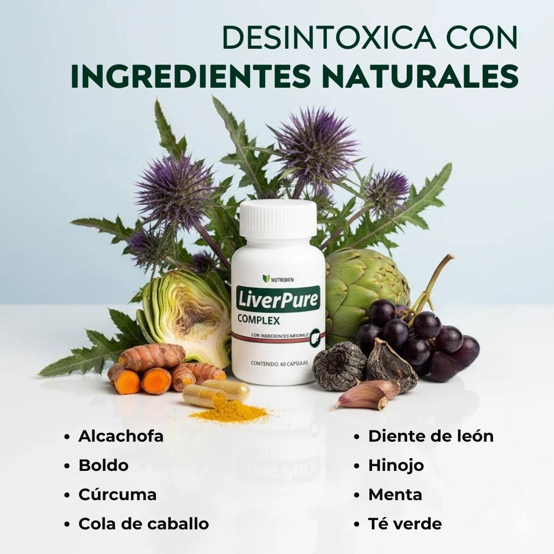 LiverPure® COMPLEX | Siente tu hígado ligero y renovado en 30 días.