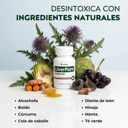 LiverPure® COMPLEX | Siente tu hígado ligero y renovado en 30 días.