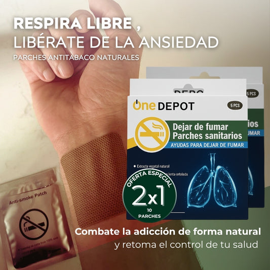 2x1 Parches Antitabaco Naturales - Deja el cigarrillo sin sufrir (10 parches en total)