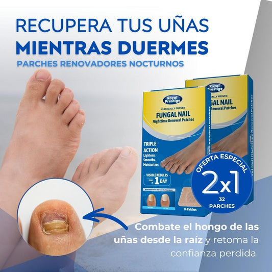 2x1 Parches para Uñas - Elimina Hongos sin esfuerzos (32 parches en total)