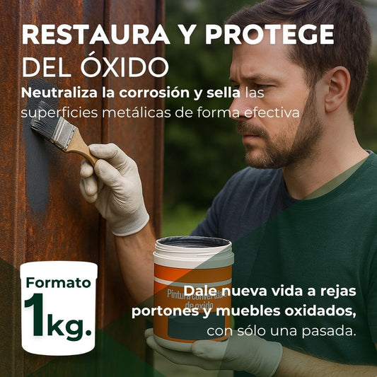 Pintura Reparadora de Óxido | Restaura y Protege superficies metálicas