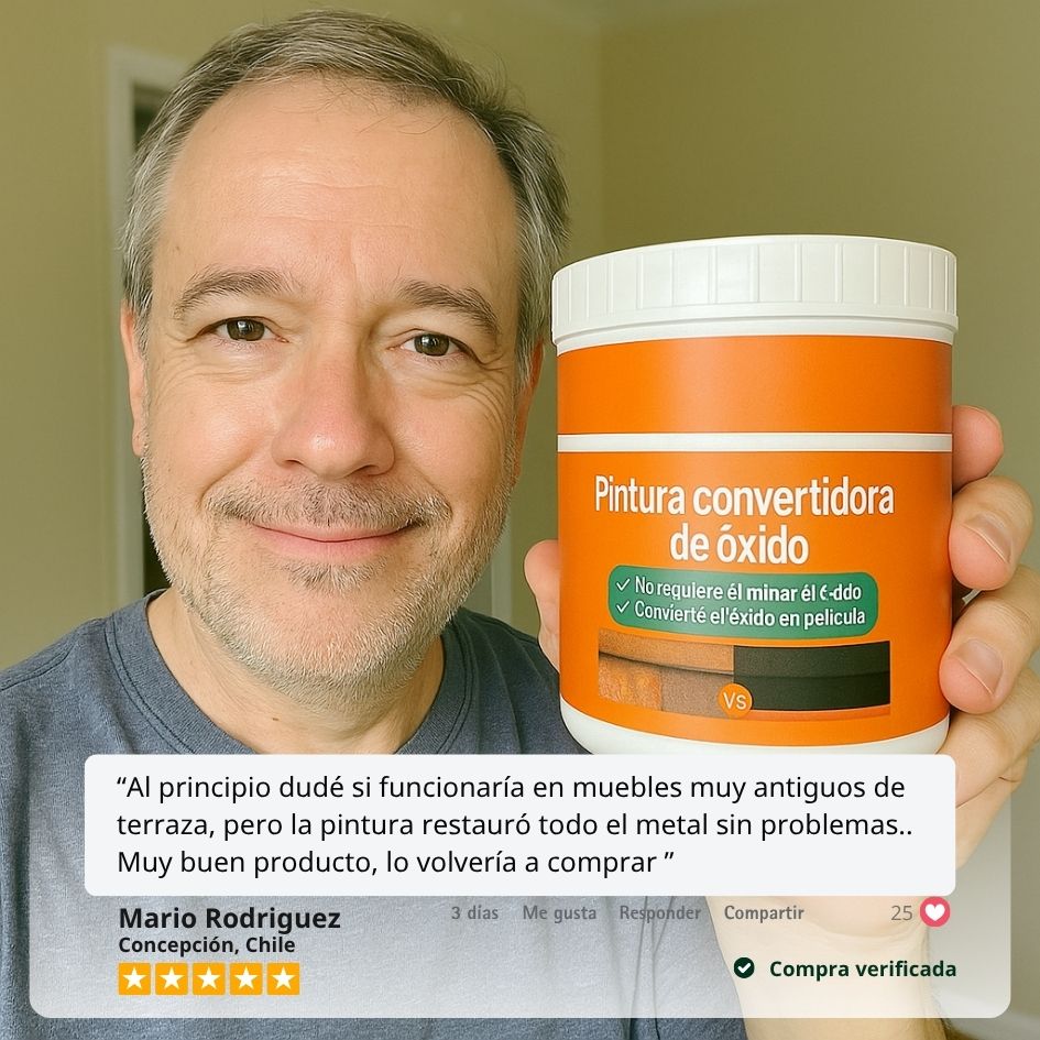 Pintura Reparadora de Óxido | Restaura y Protege superficies metálicas