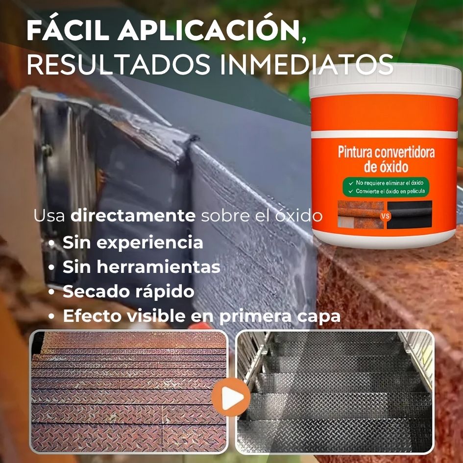 Pintura Reparadora de Óxido | Restaura y Protege superficies metálicas