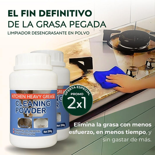 2x1 Limpiador ANTI GRASA en Polvo - Haz la limpieza más fácil y rápida