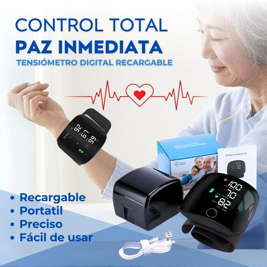 Tensiómetro Digital - Monitorea tu Presión con Precisión en 30 Segundos Sin Usar Pilas